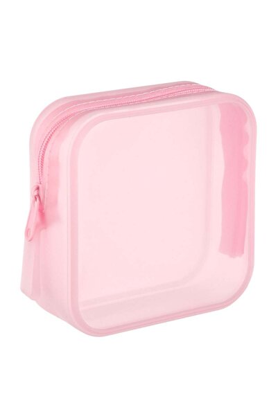 OEM Transparent Pink Silicone Eyeshadow Palette with Handle 14x5x14cm