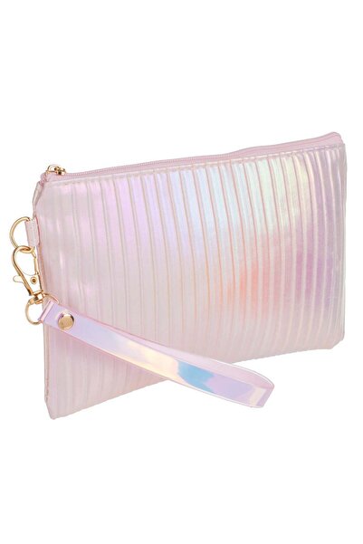 OEM Holographic Metallic Handbag Wallet with Handle for Women 19x12cm