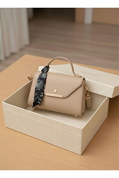 Handley Suni Deri Fular Detaylı Omuz& El Çantası