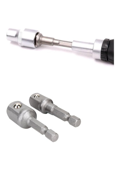 Depolife Bits Lokma Adaptörü Matkap Soket Adaptörü Hex Shank Soket El Lokma S...
