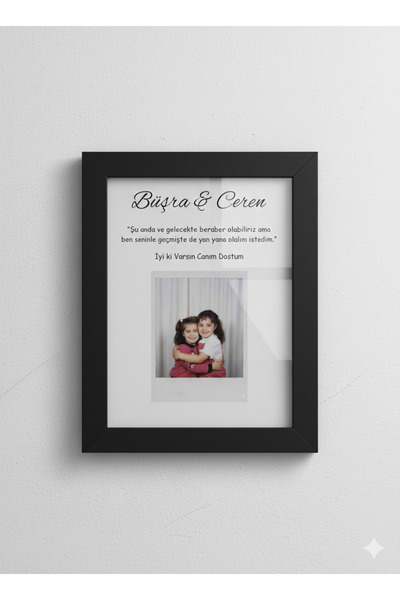 hemdemhediyelik ÇERÇEVELİ Kişiye Özel Çocukluk Fotoğraflı Poster İsim, Mesaj ...
