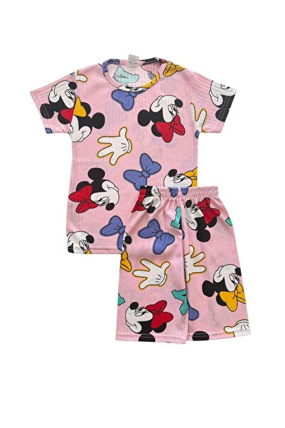 Kidora Kids Girl's Cotton Pink Color Character Patterned Short Sleeve Summer ...