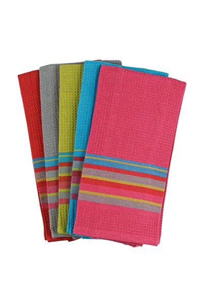 OEM Prosoape pentru Pahare Colorate cu Dungi 58x39cm - 5buc