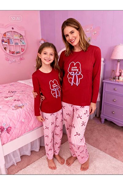 NiCe İç Giyim Set de pijamale MAMA&FIICA din țesătură flexibilă din bumbac cu...