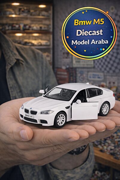 TOYFEST Günümüz Avrupa Serisi Beyaz Bmw M5 Açılır Kapı Çek Bırak Metal Model ...