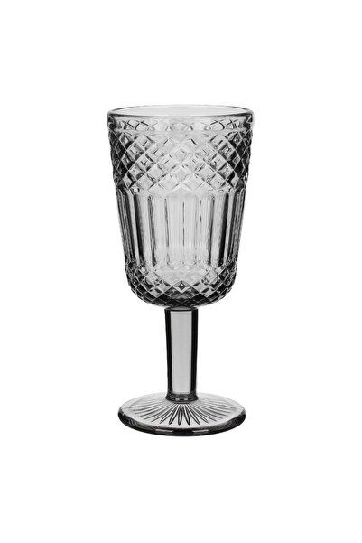 OEM Pahar din Sticla Gri 'Squared' cu Picior 280ml