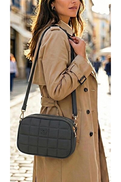 Ebriva Bags Women's 3-Compartment Quilted Adjustable Strap Shoulder Bag / Cro...