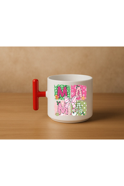 Er-Se Tasarım Mother's day special mama design mug, red t mug gift for mom, m...