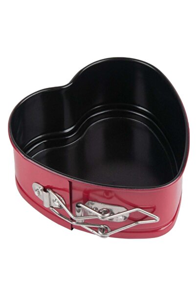 OEM Red Heart-Shaped Baking Tray with Removable Walls 12x11x5cm