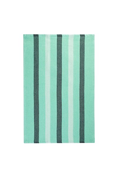 OEM Kitchen Towel Mint Green Grey with White Stripes 60x40cm