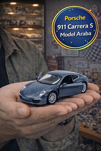 TOYFEST Günümüz Avrupa Serisi Gri Porsche 911 Carrera S Açılır Kapı Çek Bırak...