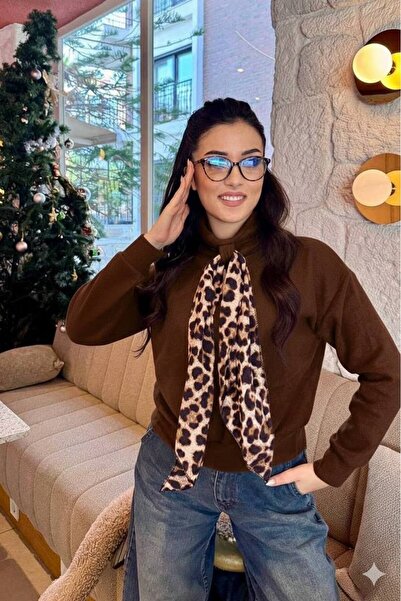 INFİVENTO Scarf detailed thessaloniki sweater