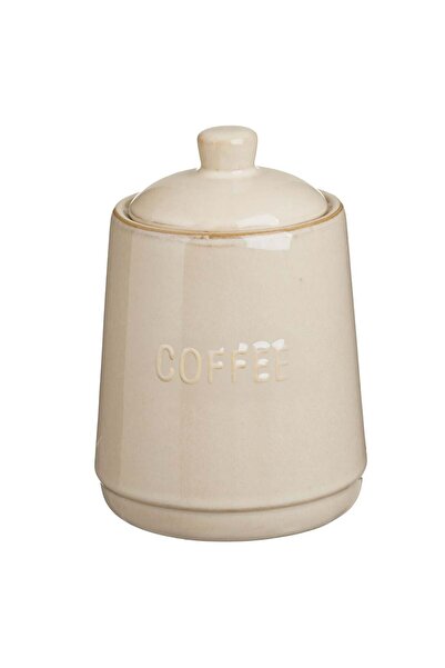 OEM Nordic Style Beige Ceramic Container with Lid 300ml