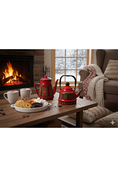 Generic Traditional decorative teapot and coffee pot set