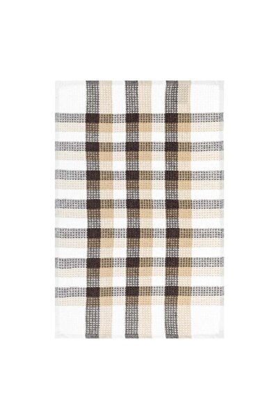 OEM Beige Brown Checkered Kitchen Towel 60x40cm