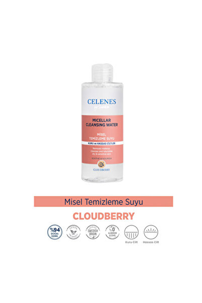 Celenes Cloudberry Micel Temizleme Suyu Kuru ve Hassas Ciltler 400 ml