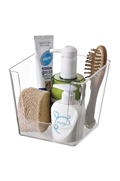 OEM Transparent Acrylic Bathroom Holder 16.4x16.4x14x5cm