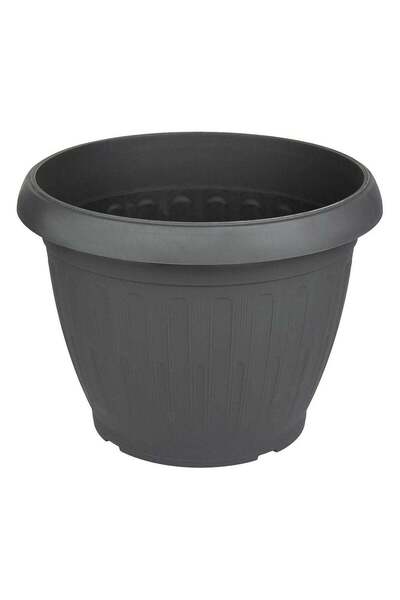OEM Ghiveci Flori din Plastic Antracit Ø20x18cm - 3.2l