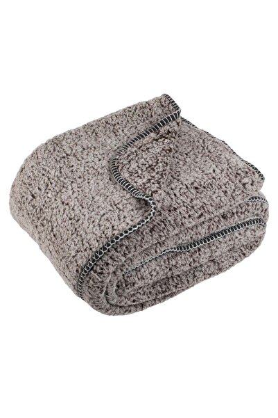 OEM Beige & Brown Sherpa Double-Sided Blanket 220x200cm