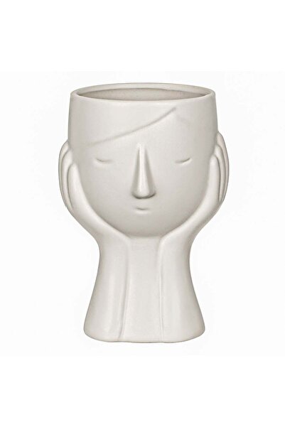OEM Vase - Mask Flower Pot White Face 13.5x13x20cm - 1L
