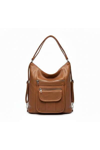 Çanta Trend Soft Textured Shoulder Bag with Leather-Look Cover Details |   Ti...