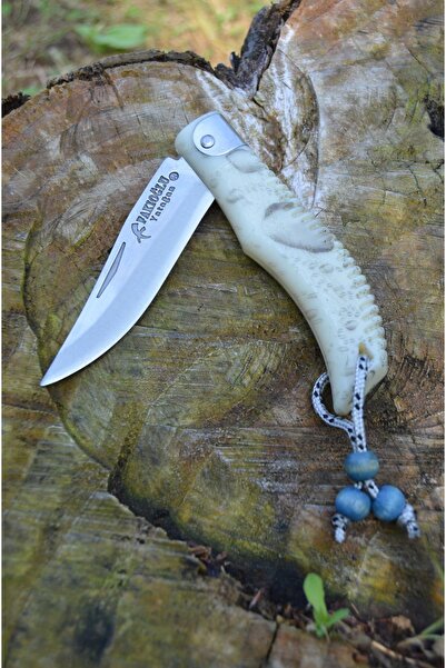 JetVolt Paslanmaz Çelik Katlanabilir Kamp ve Cep Çakısı - Beyaz