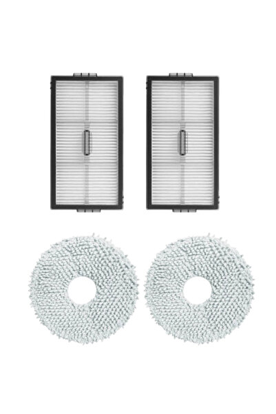 ROPALDE مكنسة روبوروك QRevo CurvX الروبوتية المتوافقة مع فلتر HEPA، قطعة قماش...