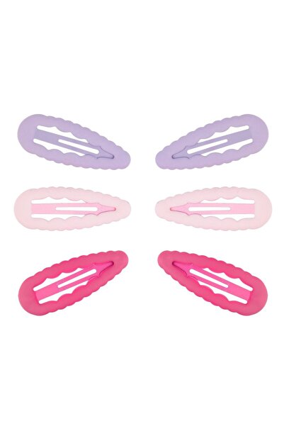 OEM Set Clame Metalice Par Roz Fucsia Lila Mate Model Valuros pentru Copii 5c...