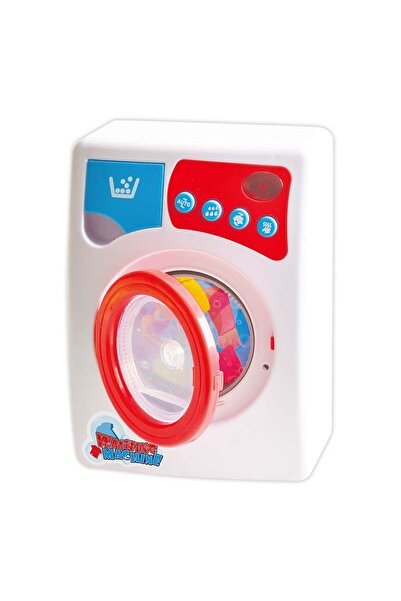 OEM White Toy Washing Machine with Light, Sound & Rotating Drum