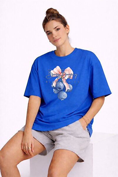 ArtYus Blueberry Printed Unisex Colorful T-Shirt