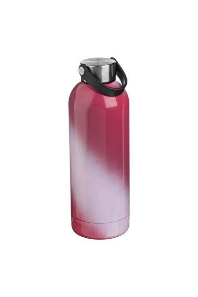 OEM Fuchsia Pink Gradient Stainless Steel Insulated Bottle with Handle 500ml