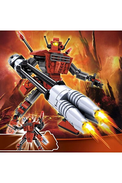 OEM Caramizi de Constructie Robot Warrior Rosu (165 piese)