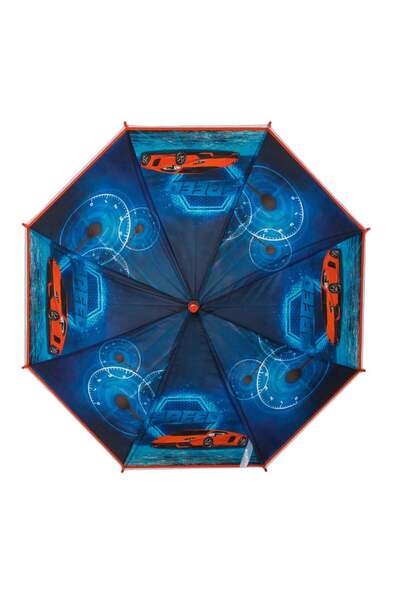 OEM Umbrela de Ploaie Baston Automata Albastra Rosie Masini pentru Copii 66cm