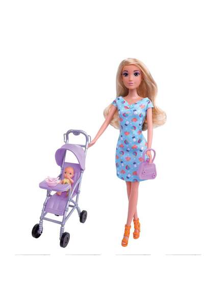 OEM Papusa Manechin cu Carucior & Bebelus