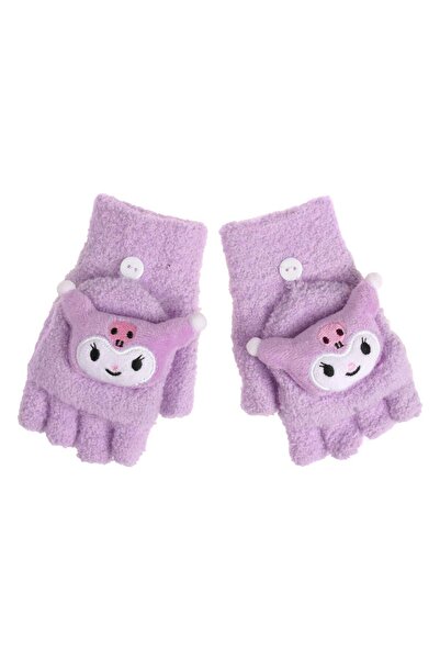 OEM Manusi Lila cu Degete Decupate & Acoperire Catifelata 3D Kuromi pentru Co...