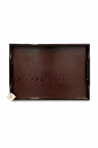 Urbanza Large Wooden Serving Tray with Handles Rectangular Design