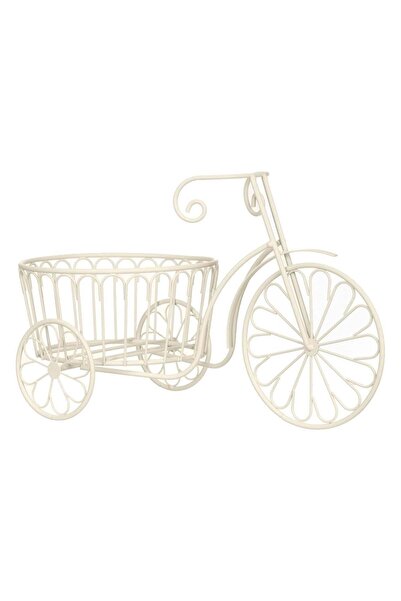 OEM Bicycle Flower Pot Holder Metallic Ecru 35x18x22cm