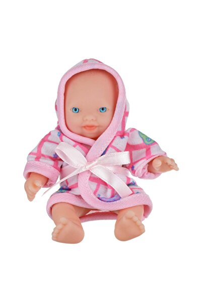 OEM Baby Doll with Pink Checkered White Bathrobe 12cm