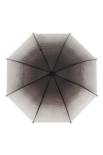 OEM Semi-transparent Automatic Cane Rain Umbrella Gradient Gray 82cm
