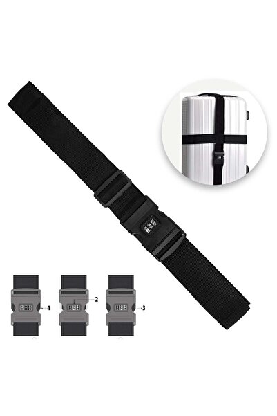 OEM Black Adjustable Luggage Strap with Lock