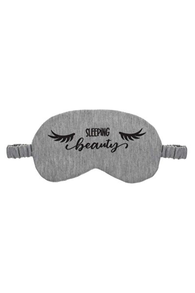 OEM Gray Sleep Mask with Printed "Sleeping Beauty" 18cm