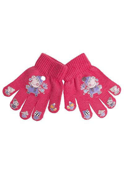 OEM Manusi Fucsia cu Model Peppa la Schi pentru Copii 2-5 Ani - 1 pereche