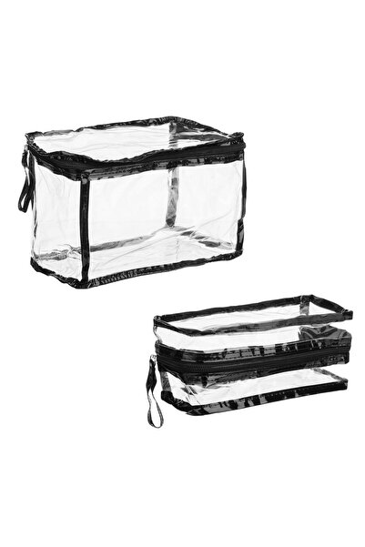 OEM Transparent Eyeshadow Palette Set with Black Rim (2 Sizes) - 2pcs