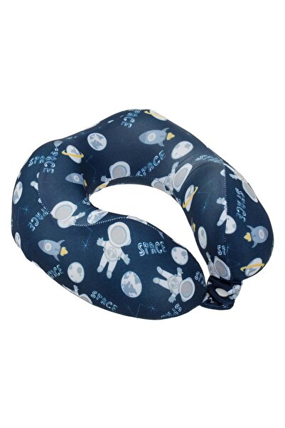 OEM Memory Foam Travel Pillow Bleu with Space Pattern for Children 22x22x8cm