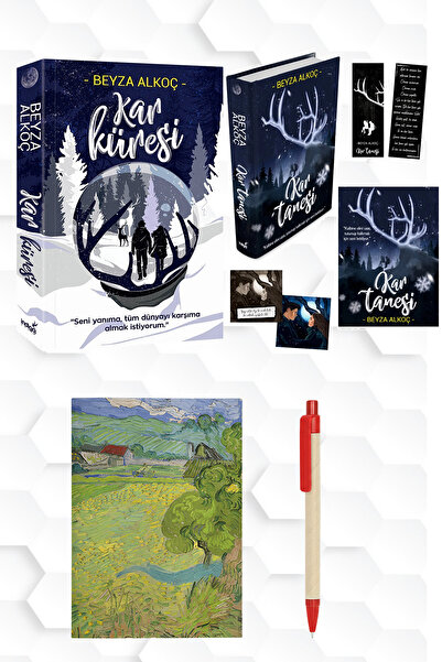 İndigo Kitap BEYZA ALKOÇ-KAR KÜRESİ-KAR TANESİ CİLTLİ KİTAPLAR-VAN GOGH RESİM...