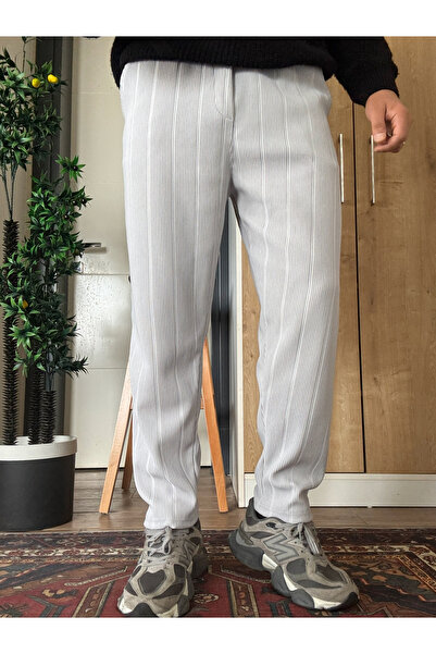 blucombin Men's Corded Fabric Pants Comfortable Fit Thick