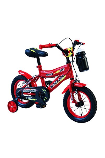 OEM Red Bike with Black Water Bottle for Kids - 12"