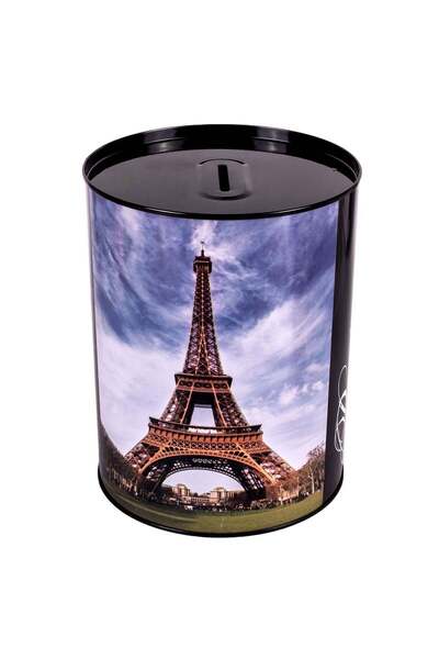 OEM Eiffel Tower Metal Piggy Bank Ø12x15cm