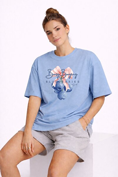 ArtYus Blueberry Printed Unisex Colorful T-Shirt