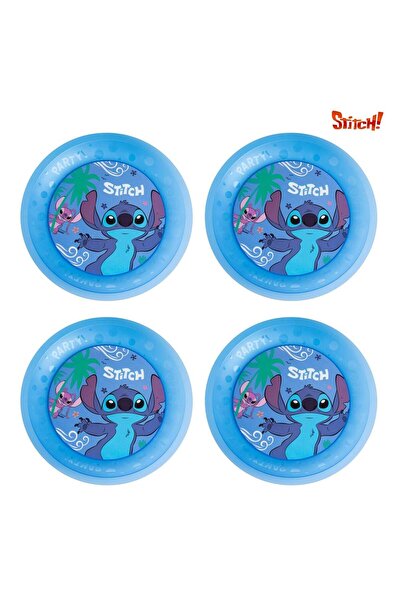OEM Stitch Reusable Blue Plastic Party Plates 21cm - 4pcs